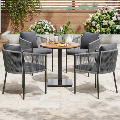 2 chaises de patio pour l'extérieur avec coussins confortables et osier en rotin durable, parfaites pour la détente dans le jardin et la cour arrière