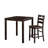 Transitional Style Dining Table Set. Square Shape Table Slat Back Chair Dining Room-217815445