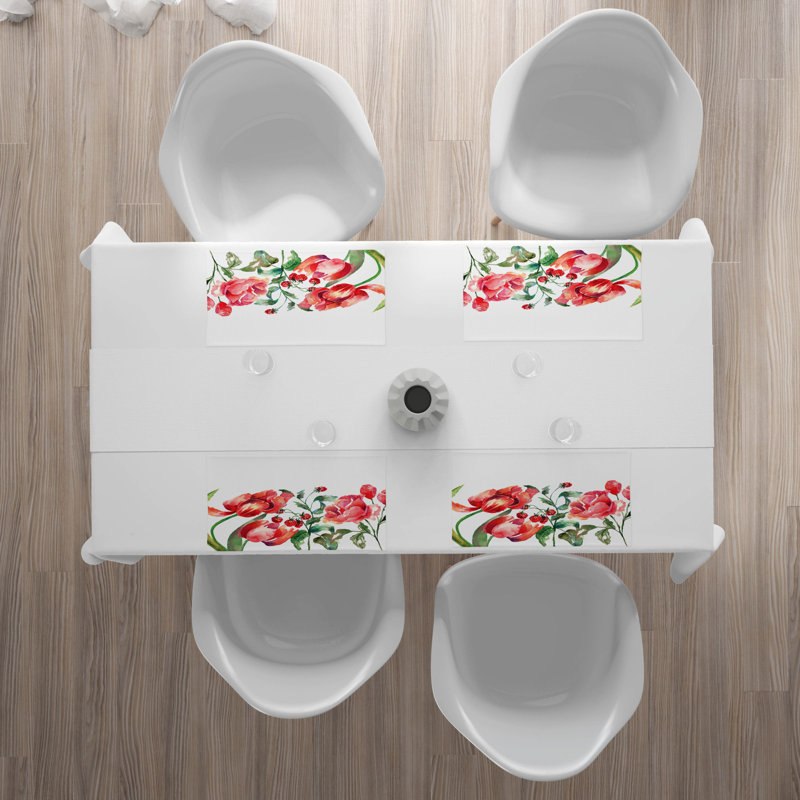 Polyester Floral Rectangle Placemat