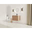 Meuble-lavabo mural 28 po avec lavabo en céramique blanche et porte à fermeture en douceur, emballage KD, contreplaqué