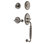 Nostalgic Warehouse Classic Plate F Grip Handleset with Single Cylinder Deadbolt and Fleur Lever