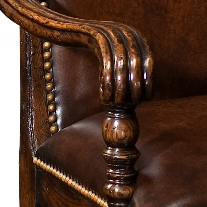 Sherwood Oak Leather Arm Chair