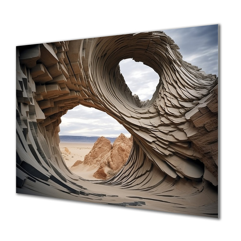 «Surréalisme esthétique Space Canyon I», art mural surréalisme en métal, H 12 po x l 20 po x P 1 po