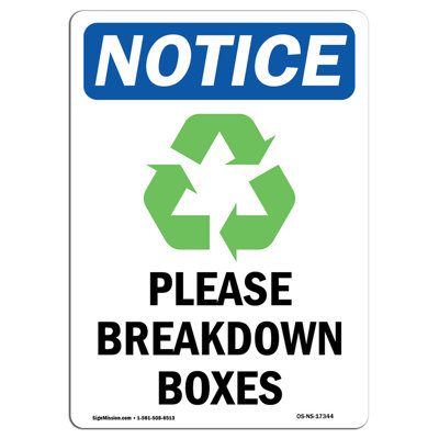Please Breakdown Boxes Sign
