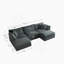 Canapé moderne en chenille 2 places avec rangement dissimulé et design ergonomique-1089298086-1089298105