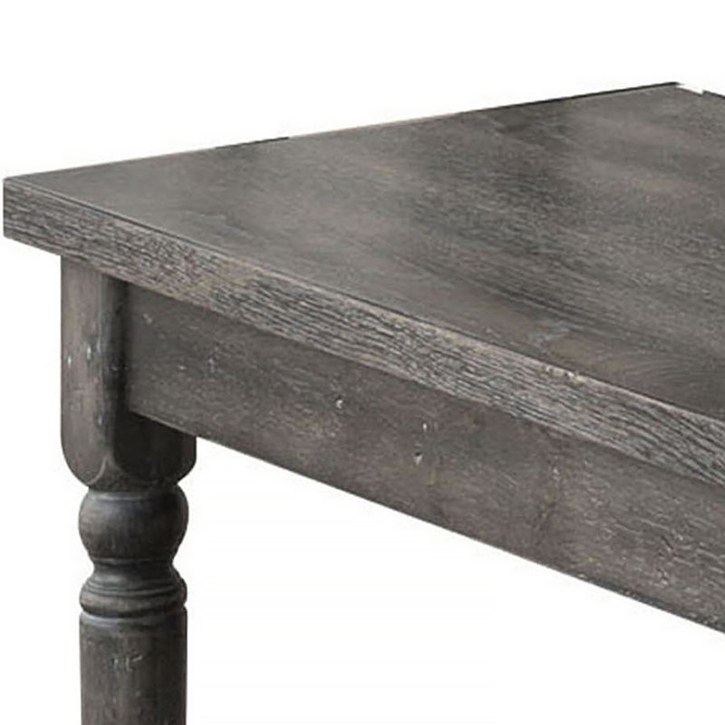 Weathered  Dining Bench With Turned Legs