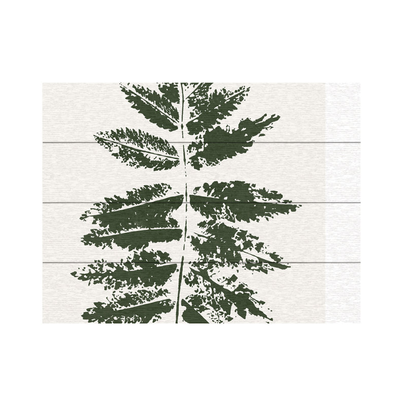 Kubistika  Oak Leaf Print  Wood Slat Art, H 12 po x l 16 po