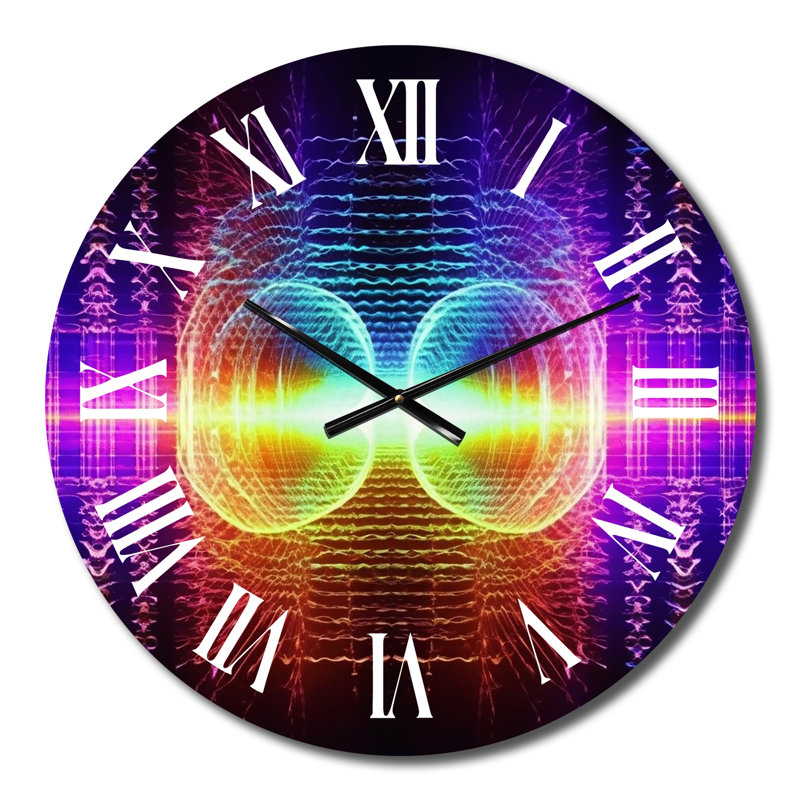 Horloge murale Waveform Spectrum Abstract Resonances, Petit