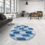 Tapis bleu/blanc cassé à motif-27767929
