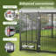 Grande cage extérieure pour chien avec enclos pour chien L 7,94 pi x l 4,13 pi x H 5,95 pi.