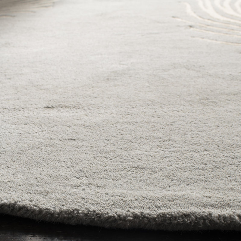 Nonia Hand Tufted Wool And Viscose Rug, Round 6'