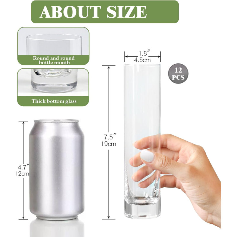 Ensemble de 12 vases en verre