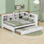Lit de jour double en bois avec lit gigogne Aluino-845281220