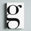 «G Is for Good on White» par Mercedes Lopez Charro, reproduction d'art textuel sur toile sans cadre-230589588