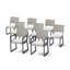 8 Piece Sunbrella Outdoor Patio Dining Chairs - Navy-497285587-497285584