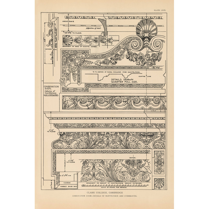 English Renaissance VI, H 18 po x l 12 po x P 1,25 po, Non, Toile tendue