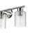 5-Piece All-In-One Nickel Bathroom Kit With 23" 3-Light Vanity Light And Clear Frosted Glass Shades