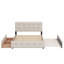 Lit plateforme tapissier avec 2 tiroirs et lit gigogne-971823969