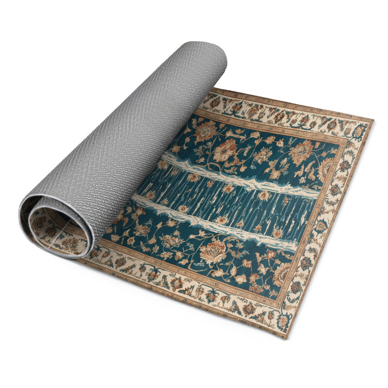 Persian Grey Indoor and Outdoor Area Rug, Rectangle 2' x 3'