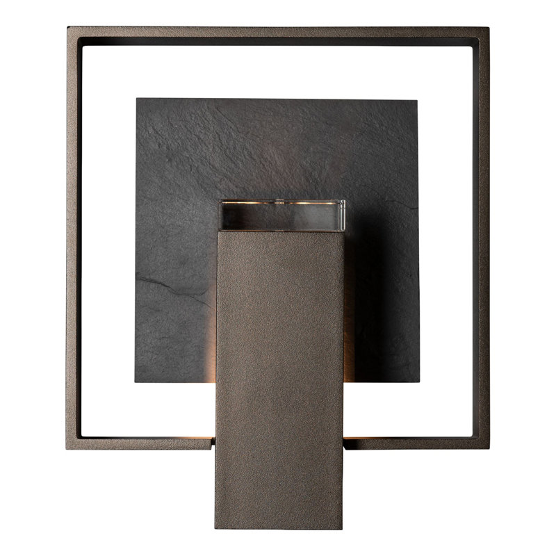 Shadow Box Aluminum Wall Light, Natural Iron, Slate, Yes