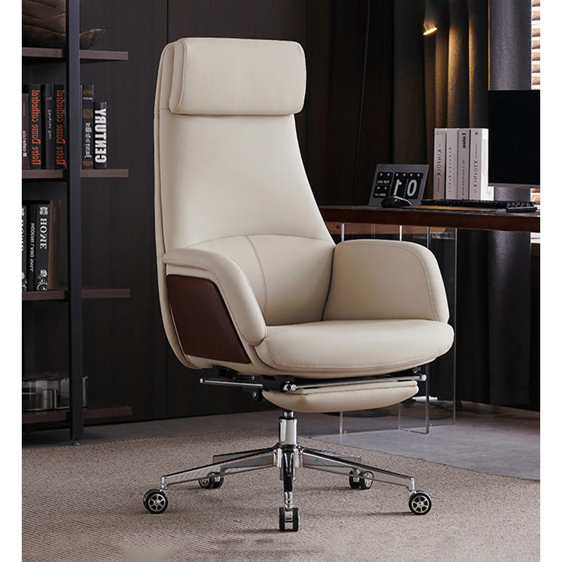 Chaise de bureau avec fonction d'inclinaison, appui-tête et soutien lombaire
