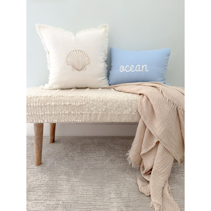 Oreiller en lin Ocean Knot, Duvet synthétique