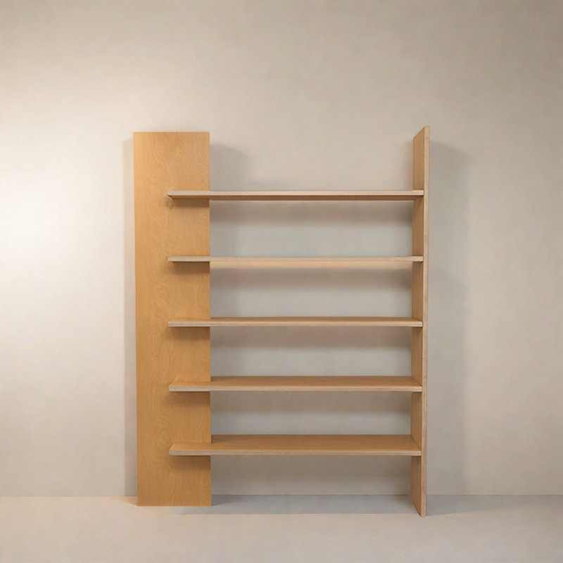 Bibliothèque durable et tendance, (5 tablettes) H 70,8 po x l 39,3 po x P 15,7 po, Brun