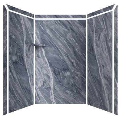 FlexStone Elegance 3-Panel 48"W x 36"D x 80"H Alcove Shower Surround in Beaumont