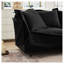 Ensemble de 2 fauteuils surdimensionnés avec repose-pieds et housse amovible en chenille noire avec repose-pieds