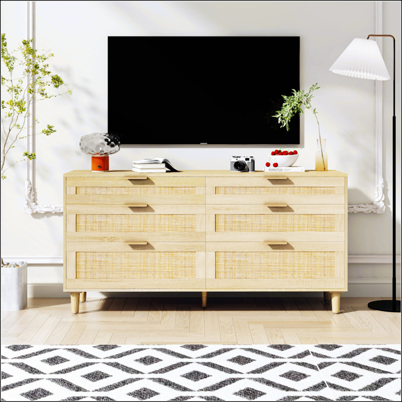 Commode 59 "en rotin avec tiroirs