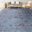 Tapis bleu clair et brun noué à la main de haute qualité-64645924