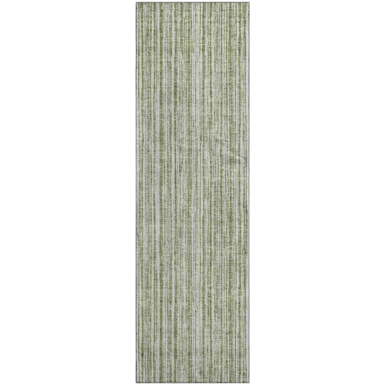 Premium Machine Washable Prisco Green Rug