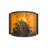 Rustic Lodge Brass Flush Mounted Sconce