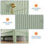 Commode cannelée pour chambre à coucher, commode en bois à 6 tiroirs de 47,2 pouces de largeur, commode moderne, rangement pour le hall d'entrée du salon, vert