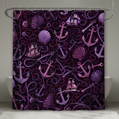 Rideaux de douche Nautical Anchors