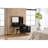 Black Vanity Desk With Large Mirror, 3 - Color Lighting Modes, And Interchangeable Cabinet, Providing Optimal Storage Built In Power Strip For Bedroom Decor Modern Dressing Table Adjustable Lights,-943107665