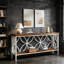 Table basse élégante, canapé de style nordique, console à 2 niveaux