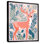 Graphique, cerf dans la forêt - art mural animal cerf