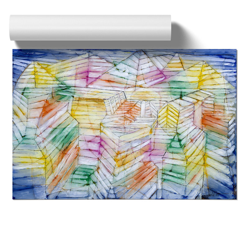Mountain Construction by Paul Klee - No Frame Print, 42cm H x 59cm W x 0.1cm D