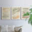 «Garden Treillage Blueprint I», ensemble de 3 peintures sur toile encadrées-830601949-830601950
