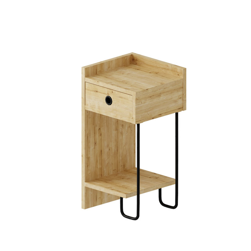 Aften 1 - Drawer Nightstand, Oak, Right