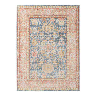 Tapis bleu / corail Bewdley