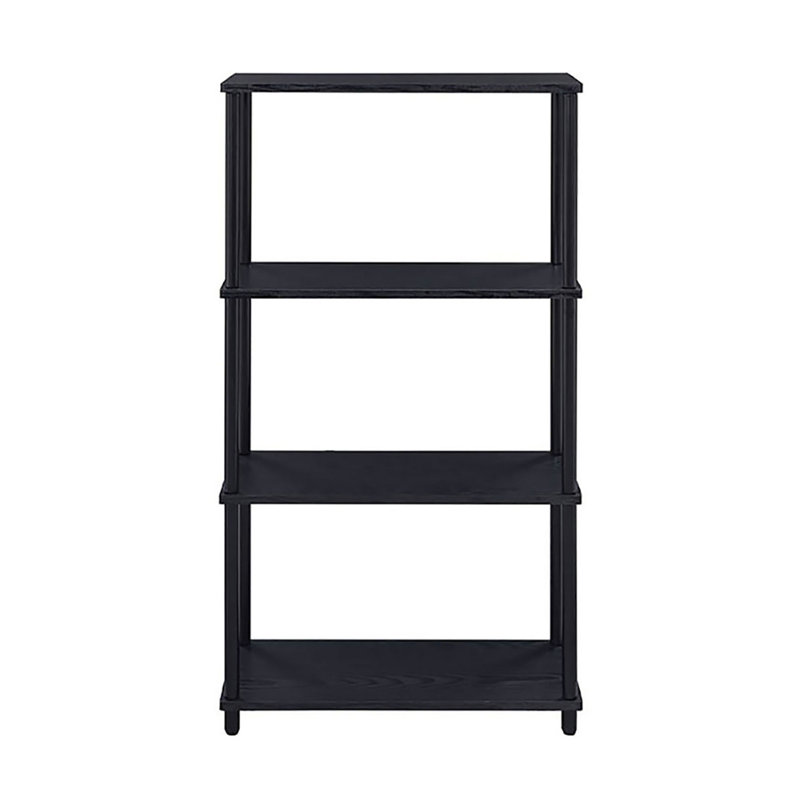 Bibliothèque noire avec 4 tablettes, Noir