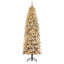 Christmas Tree,Pencil Artificial Tree with Prelit Branch Tips, Snow Flocked Slim Design, Warm White LED Lights & Foldable Stand, Easy Assembly for Home, Office, Apartment-317196919
