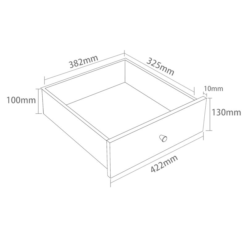 Set of 2 Saturn 1-Drawer Bedside Cabinets, White