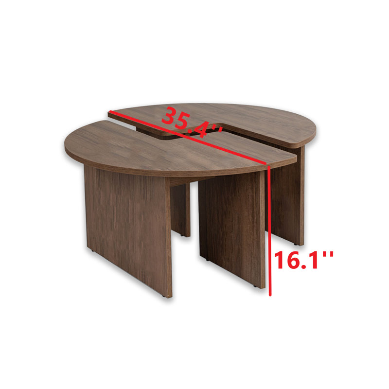 2 Pieces Round Coffee Table