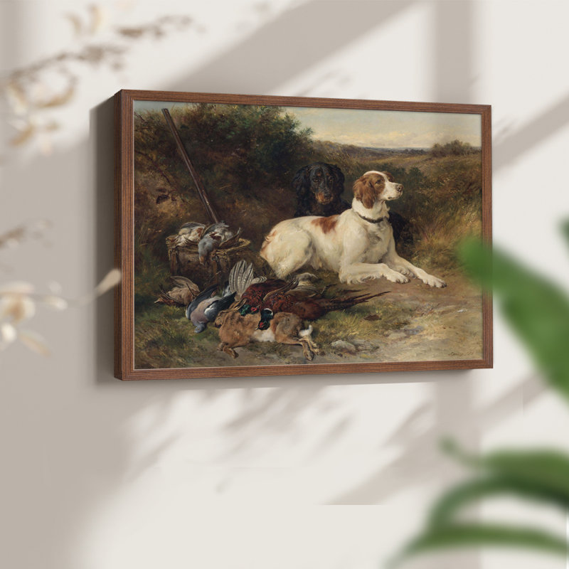 Faune rétro - VI - Reproduction encadrée - Restickable, H 11 po x l 14 po, Noyer