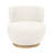 Rukadikar Occasional Swivel Chair 2-piece Set In Modern Ivory Boucle Fabric