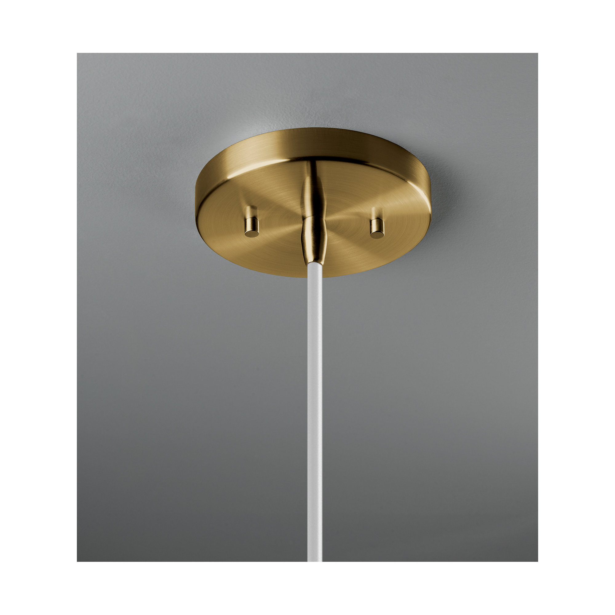 Logan 1 - Light Single Cone Pendant, Antique Brass, LED (Integrated), Bisque