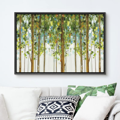 Forêt abstraite «Green Forest Trees Abstract Leaves» sur